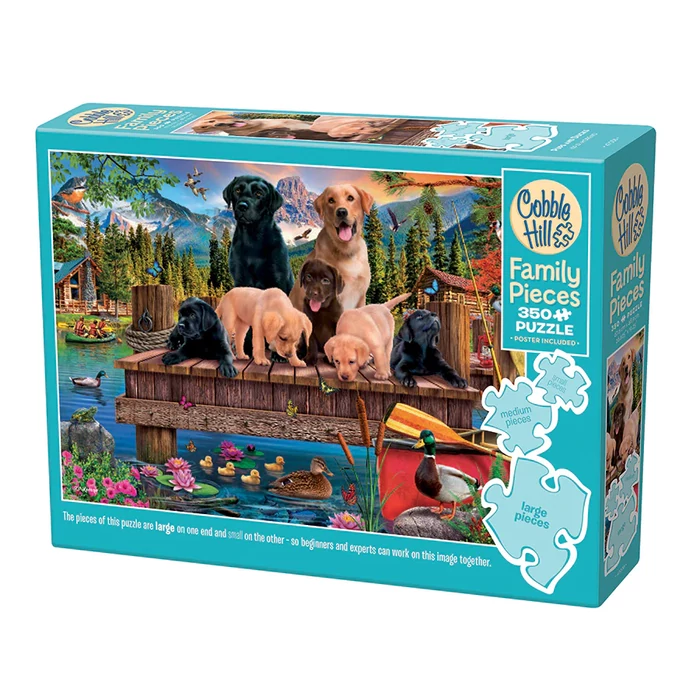 Cobble Hill 47038 - Pups and Ducks - 350 db-os Family puzzle