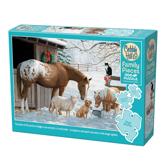 Cobble Hill 47027 - Winter Barnyard - 350 db-os Family puzzle