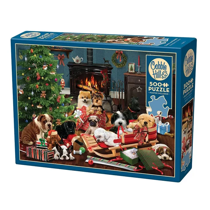 Cobble Hill 45091 - Christmas Puppies - 500 db-os puzzle 