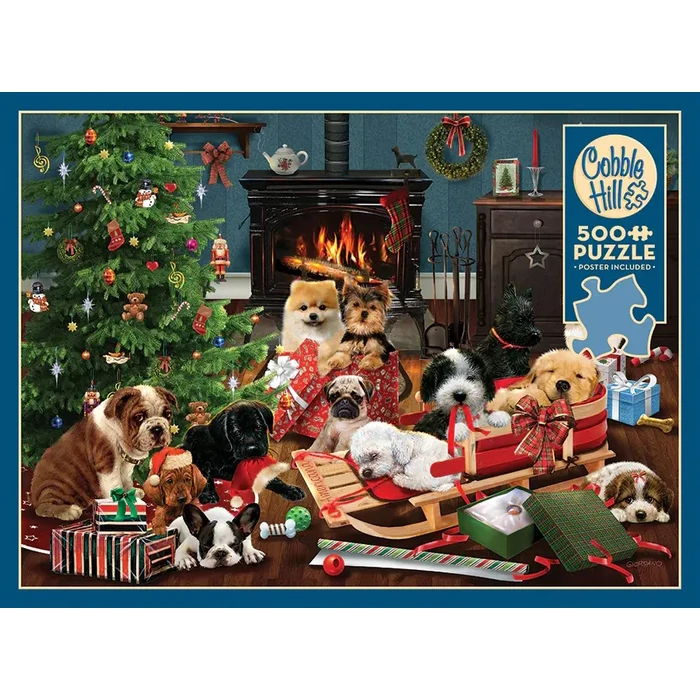 Cobble Hill 45091 - Christmas Puppies - 500 db-os puzzle 