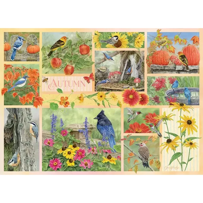 Cobble Hill 45103 - Garden Birds in Autumn - 500 db-os puzzle 
