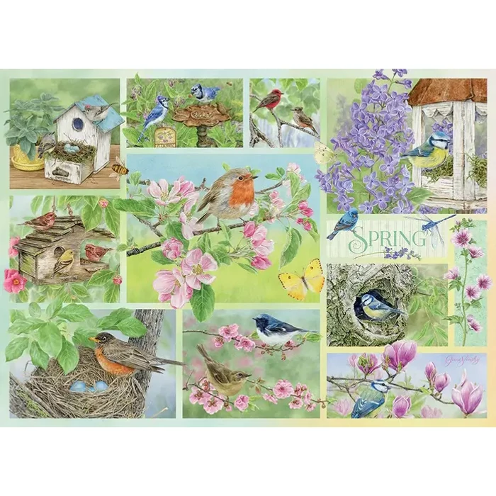 Cobble Hill 45101 - Garden Birds in Spring - 500 db-os puzzle 