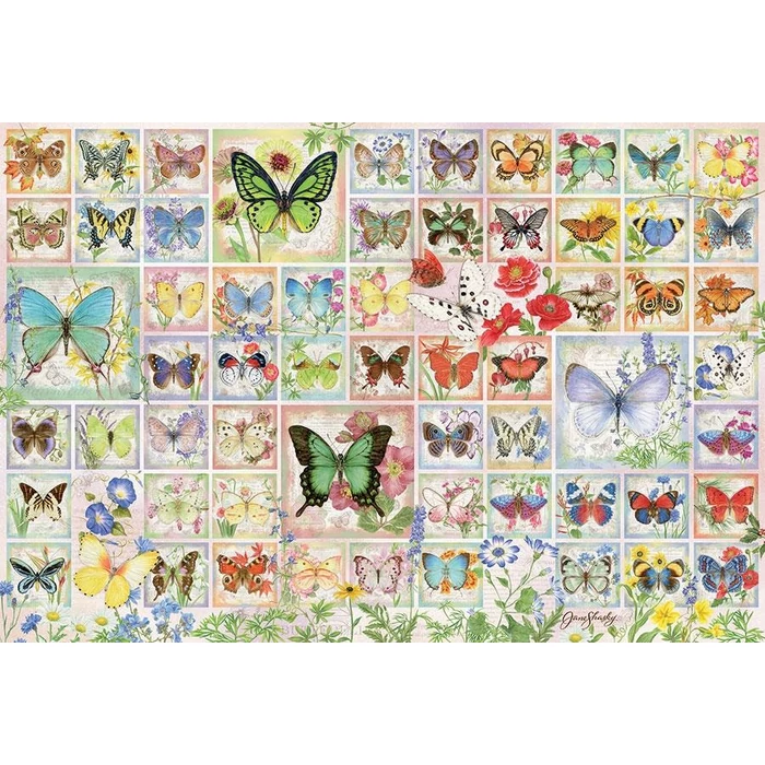 Cobble Hill 89018 - Butterfiles and Blossoms - 2000 db-os puzzle 