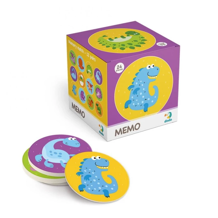 Dodo 24 db-os Mini Memóriajáték - Dinoszauruszok
