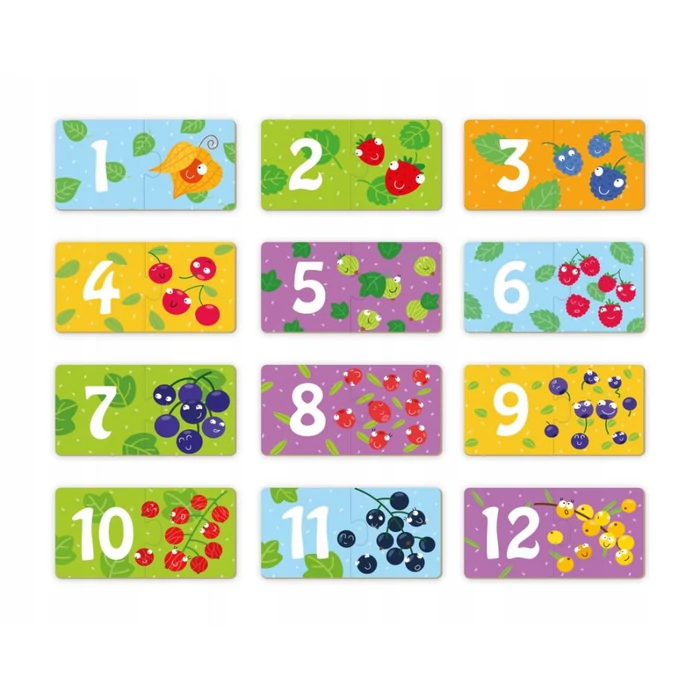 Dodo 300116 - Bogyók - 2 x 12 db-os Duo puzzle