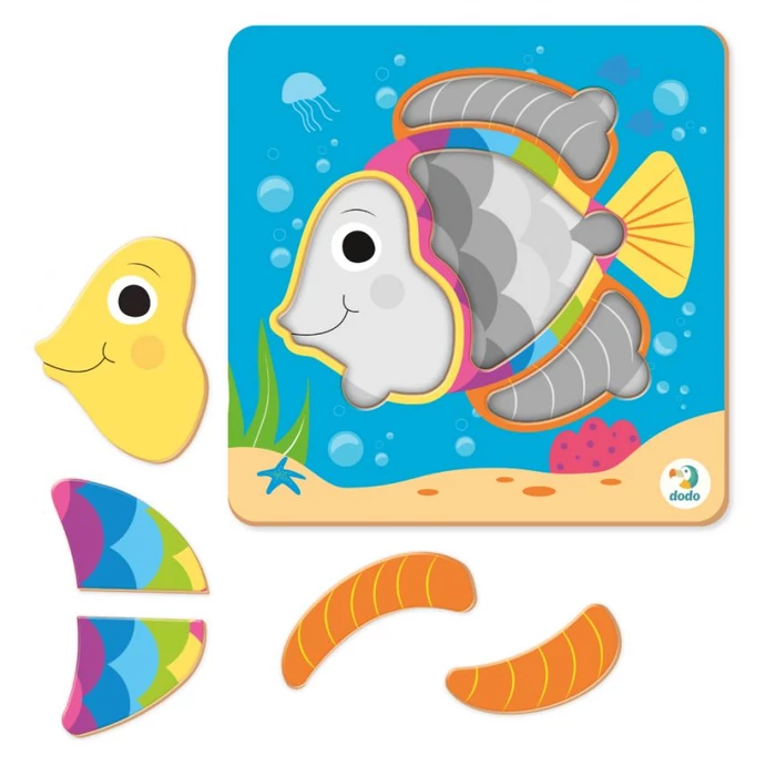 Dodo 300362 - Halacska - 5 db-os Keretes Baby puzzle