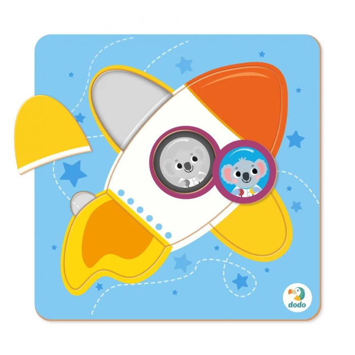 Dodo 300348 - Űrhajó - 5 db-os Keretes Baby puzzle
