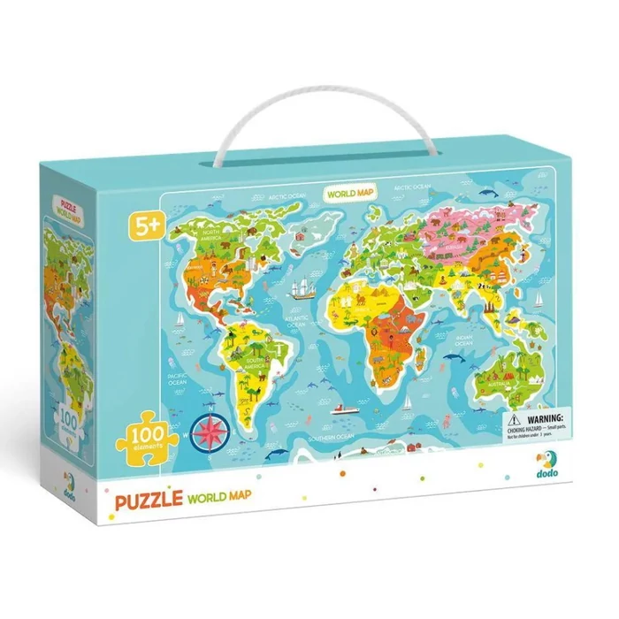 Dodo 300123 - Világtérkép - 100 db puzzle
