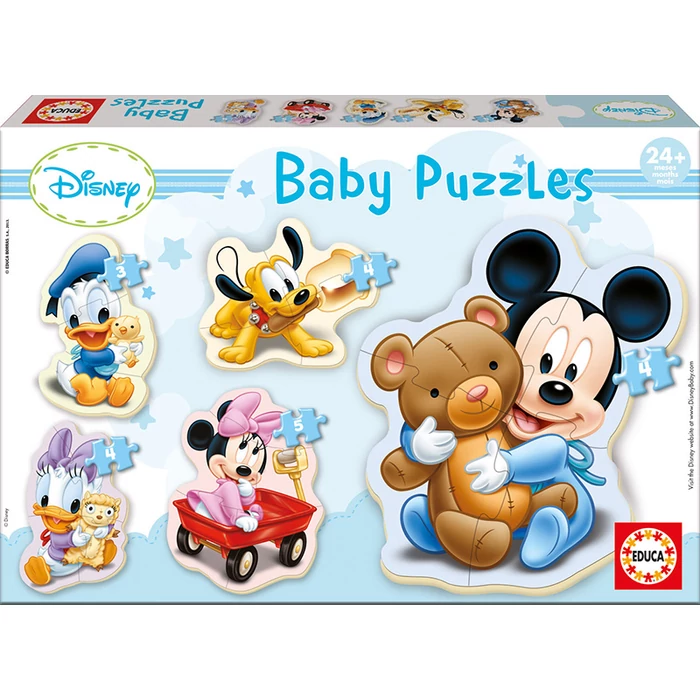 Educa 13813 -  Baby sziluett puzzle - Disney - Mickey - 3,4,5 db-os puzzle