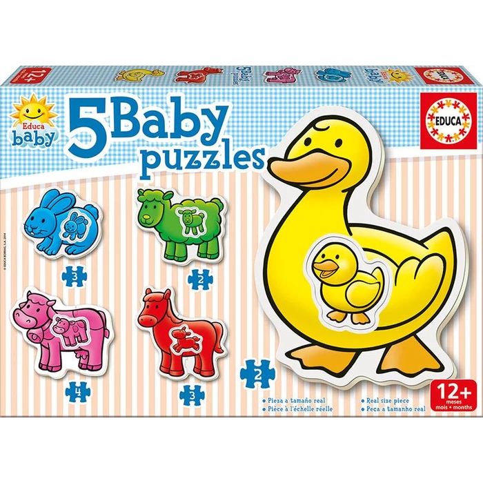 Educa 14865 -  Baby sziluett puzzle - Farm - 2,3,4 db-os puzzle
