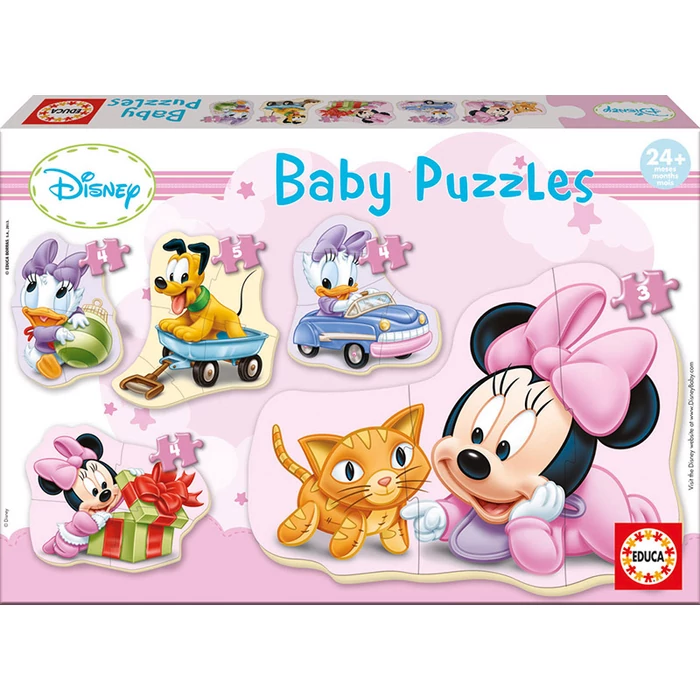 Educa 15612 -  Baby sziluett puzzle - Disney - Minnie - 3,4,5 db-os puzzle