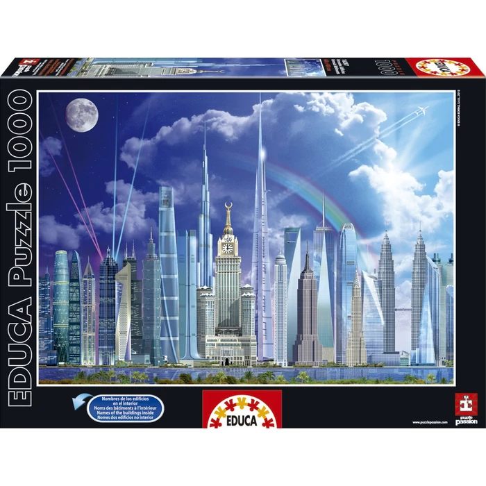 Educa 16287 - A világ legmagasabb épületei - 1000 db-os puzzle