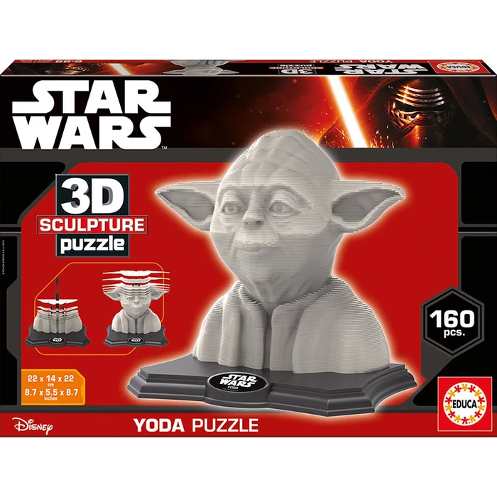 Educa 16501 - Yoda - 160 db-os 3D szobor puzzle