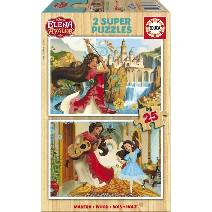 Educa 17235 - Elena, Avalor hercegnője - 2 x 25 db-os fa puzzle