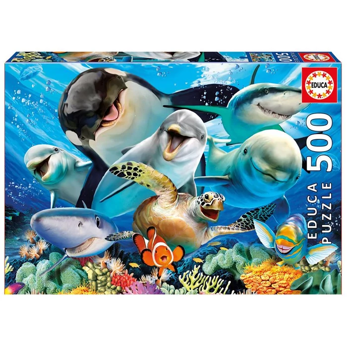 Educa 17647 - Vízalatti szelfi - 500 db-os puzzle