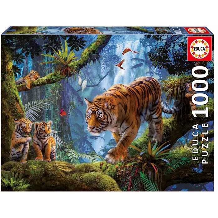 Educa 17662 - Tigrisek a dzsungelben - 1000 db-os puzzle