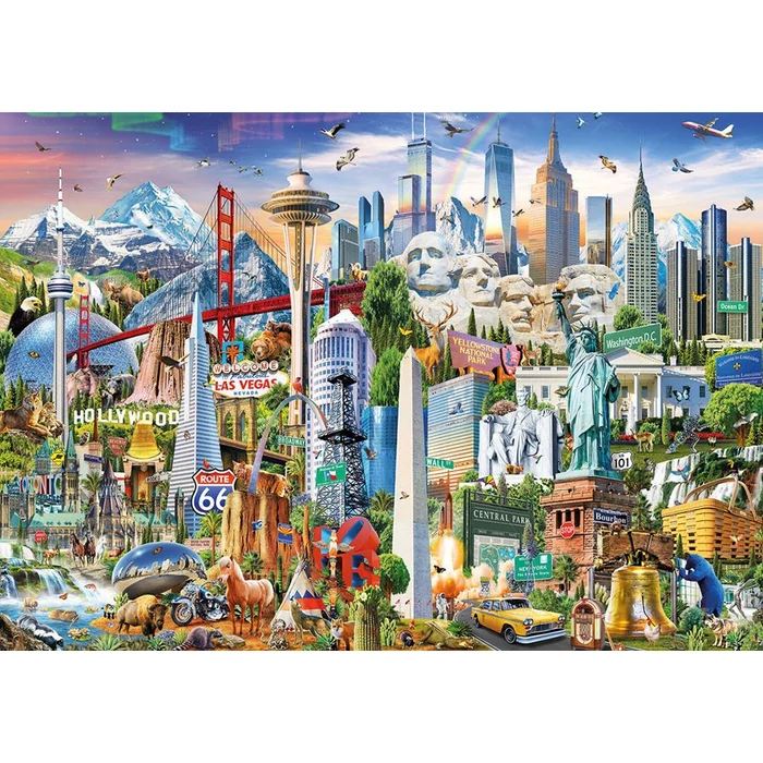 Educa 17670 - Észak-Amerika jelképei - 1500 db-os puzzle