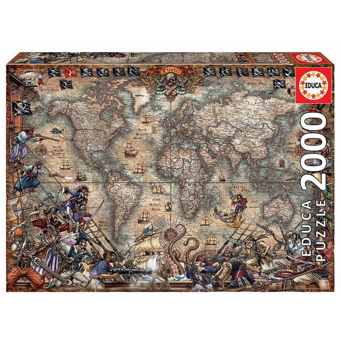 Educa 18008 - Kalóztérkép - 2000 db-os puzzle