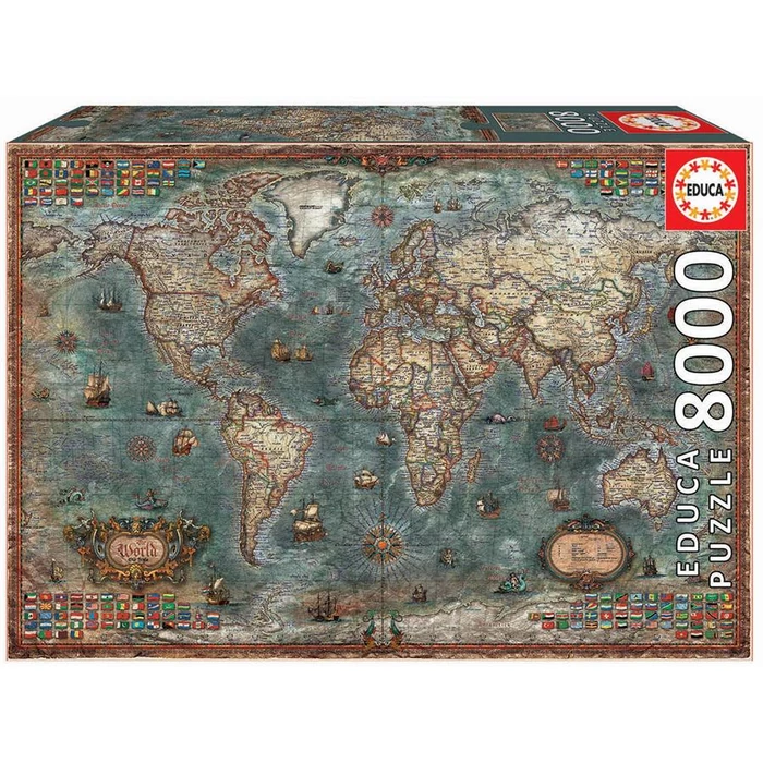 Educa 18017 - Történelmi világtérkép - 8000 db-os puzzle