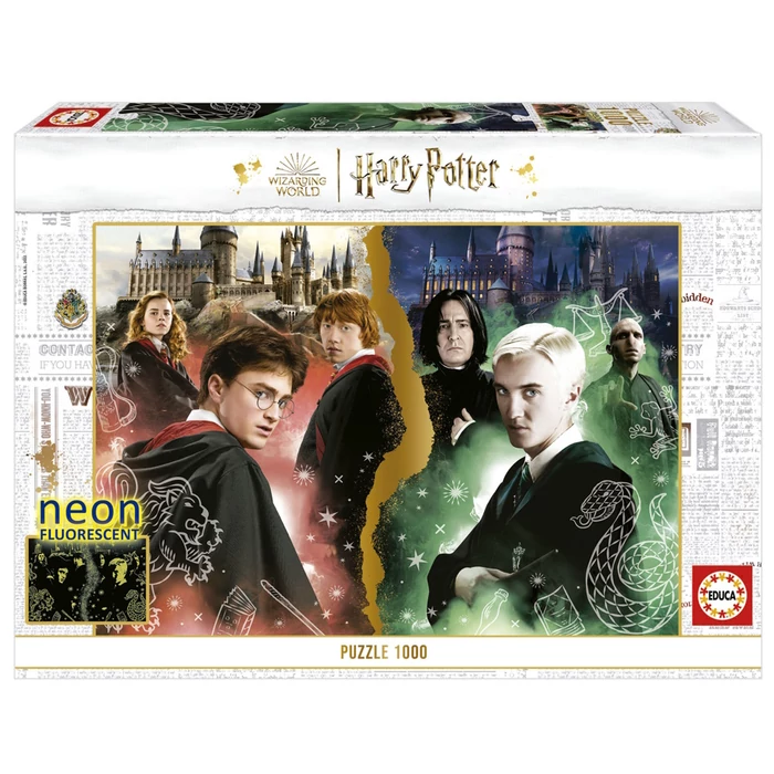 Educa 19489 - Harry Potter - Griffendél és Mardekár - 1000 db-os Neon puzzle