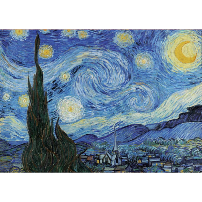 Educa - 1000 db-os puzzle - A csillagos éjszaka, Vincent Van Gogh (19263)