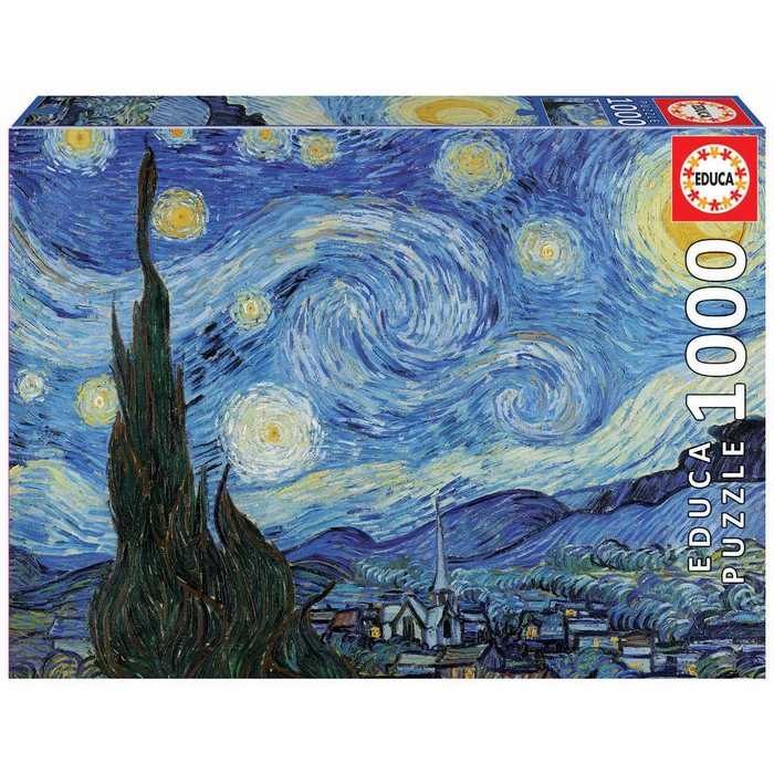 Educa - 1000 db-os puzzle - A csillagos éjszaka, Vincent Van Gogh (19263)