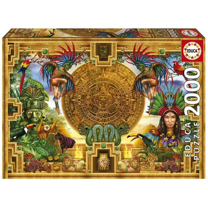 Educa 19565 - Azték, maja montázs - 2000 db-os puzzle