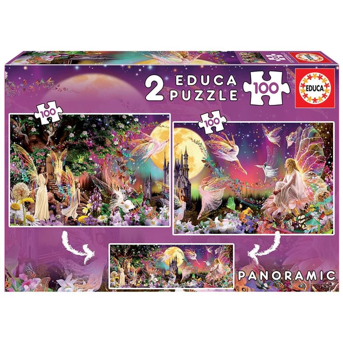 Educa 19291 Fantasy - 2 x 100 db-os Panoráma puzzle