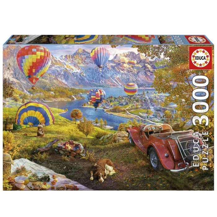 Educa 19947 - Hőlégballon völgy - 3000 db-os puzzle