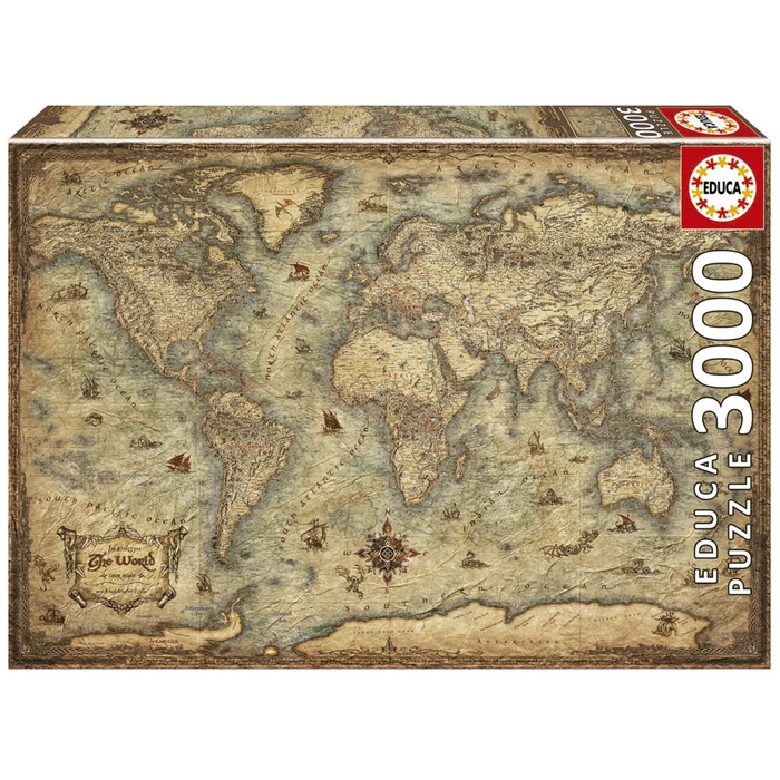 Educa 19567 - Világtérkép - 3000 db-os puzzle