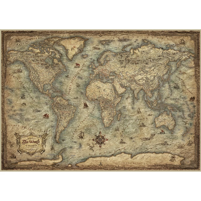 Educa 19567 - Világtérkép - 3000 db-os puzzle