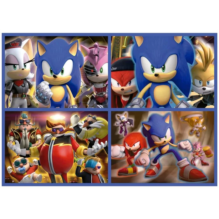 Educa 19631 - Fluoreszkáló - Sonic Prime - 4 az 1-ben puzzle (50,80,100,150)