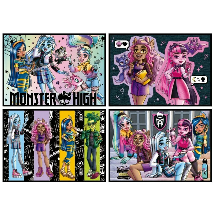 Educa 19706 - Monster High - 4 az 1-ben puzzle (50,80,100,150)