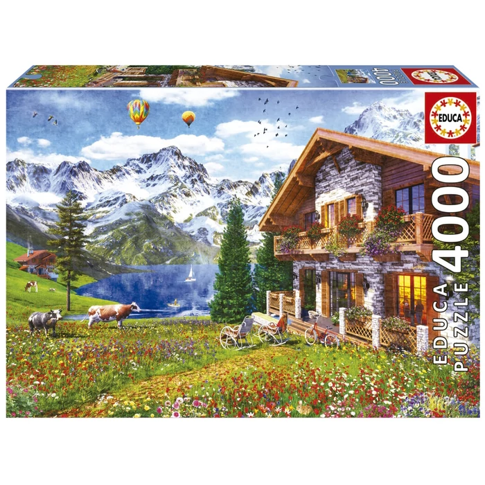 Educa 19568 - Faház az Alpokban - 4000 db-os puzzle