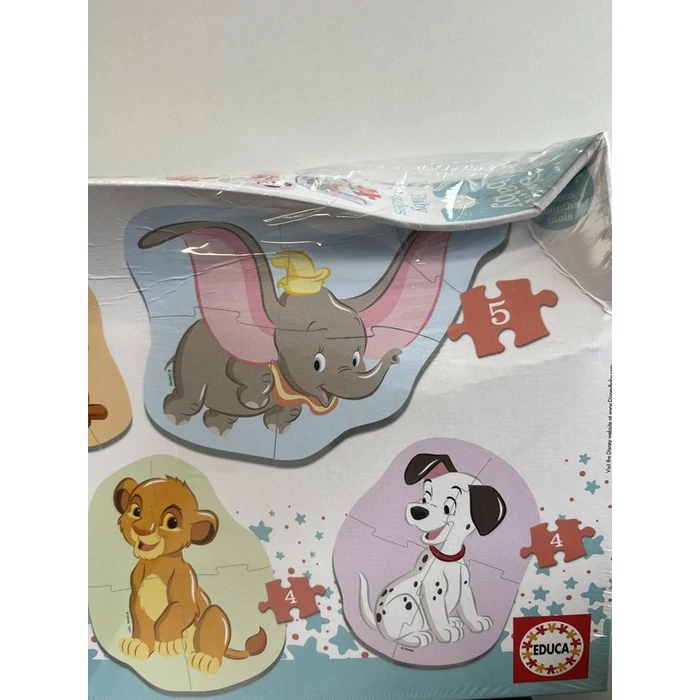 Educa 18591 - Baby sziluett puzzle - Disney - Állatok 2 - 3,4,5 db-os puzzle - sérült doboz