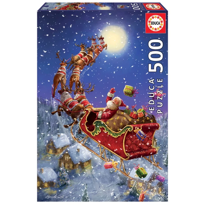 Educa 19519 - A mikulás érkezése - 500 db-os puzzle