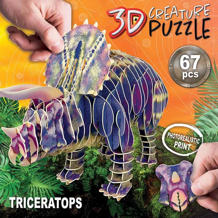 Educa 19183 Triceratops - 67 db-os 3D Creature puzzle
