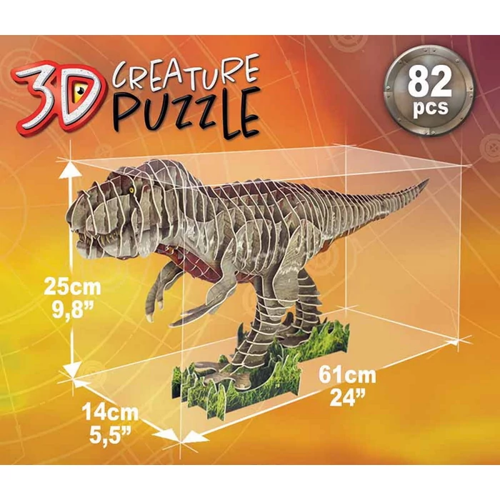 Educa 19182 Tyrannosaurus Rex - 82 db-os 3D Creature puzzle