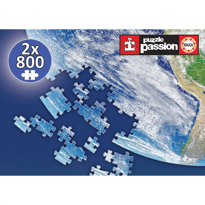 Educa 19039 - Bolygónk a Föld - 2 x 800 db-os kör alakú puzzle