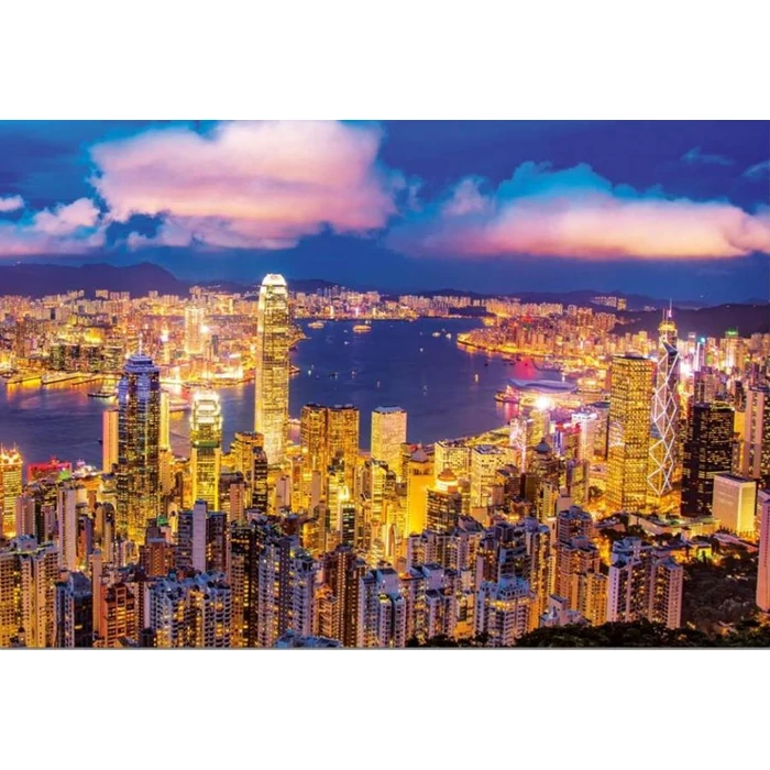 Educa 18462 - Neon puzzle - Hong Kong - 1000 db-os puzzle