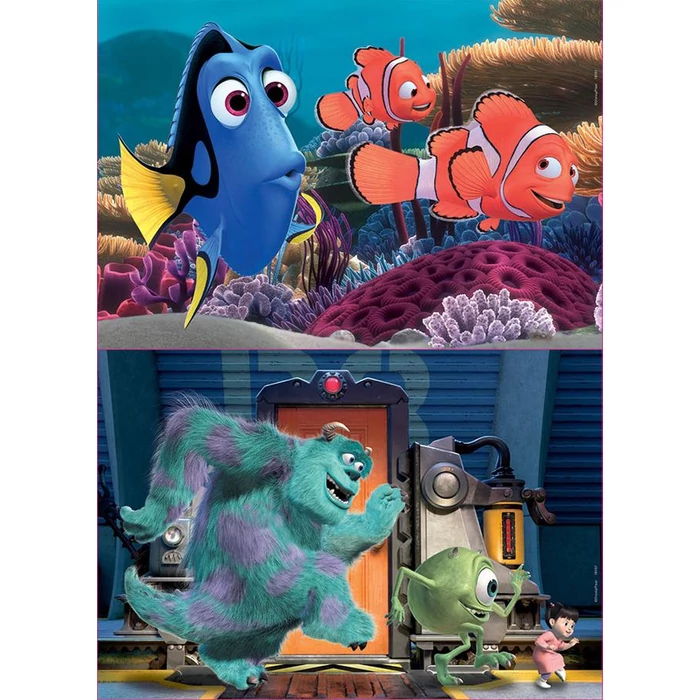 Educa 18597 - Disney Pixar mesék - 2 x 25 db-os fa puzzle