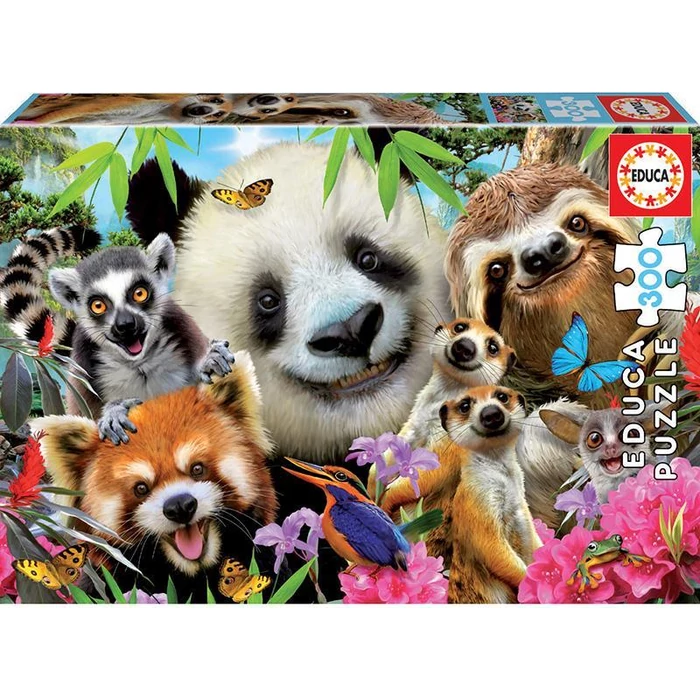 Educa 18610 - Selfies - Vidám állatok - 300 db-os puzzle