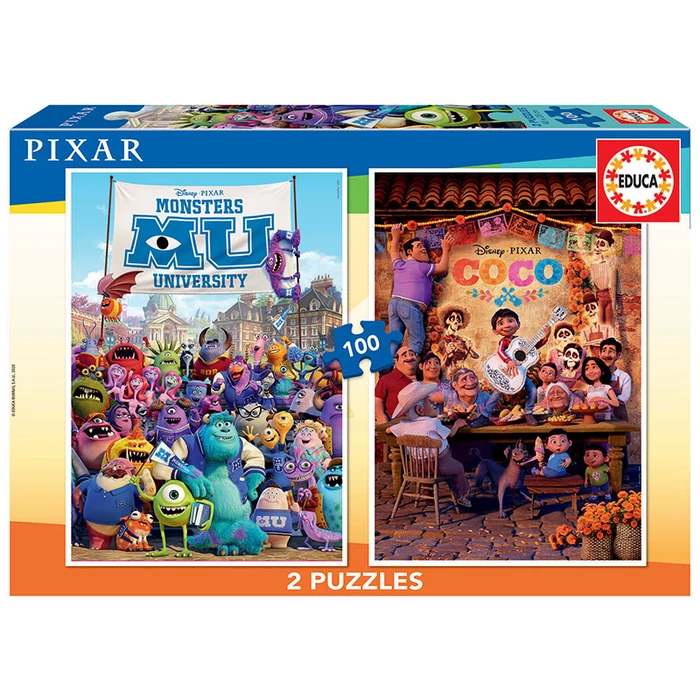 Educa 18635 - Szörny Egyetem és Coco - 2 x 100 db-os puzzle