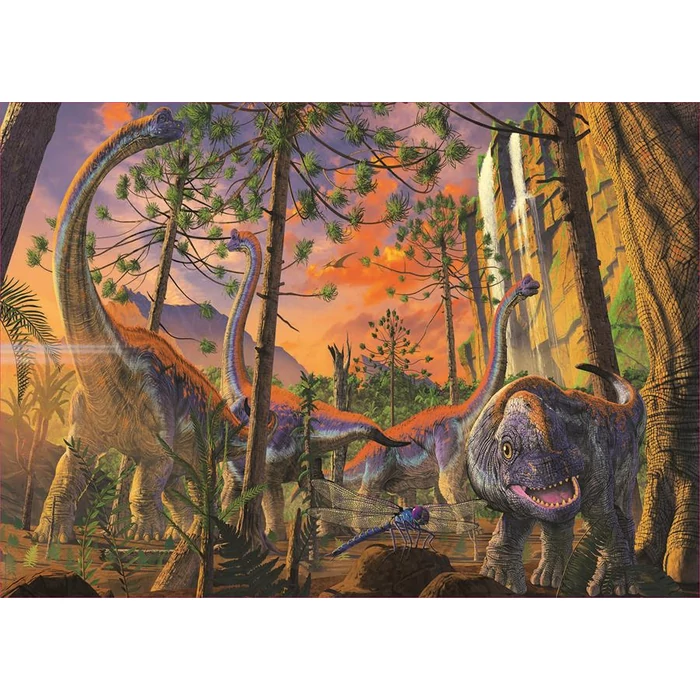 Educa 19001 - Kíváncsi Dinoszauruszok - 500 db-os puzzle