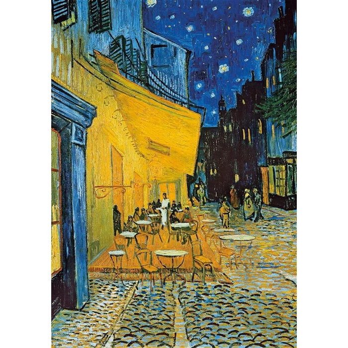 Educa 2x1000 db-os puzzle - Van Gogh - Napraforgók + Éjjeli kávézó, Klimt (18491)