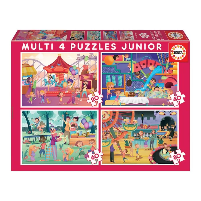 Educa 18601 - Gyereknapi mulatságok - 4 az 1-ben (20,40,60,80 db-os) puzzle