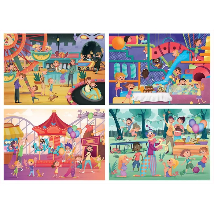 Educa 18601 - Gyereknapi mulatságok - 4 az 1-ben (20,40,60,80 db-os) puzzle