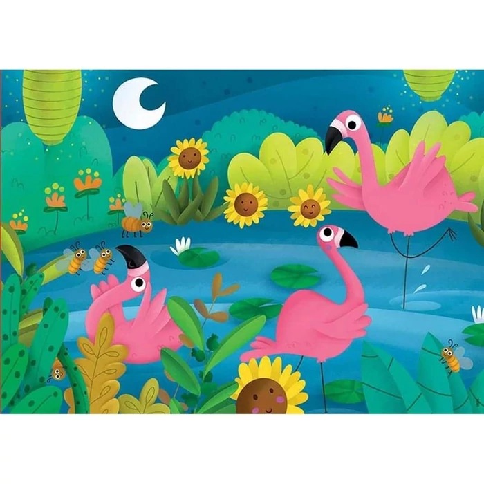 Educa 18073 - Mini box - Flamingók - 48 db-os puzzle