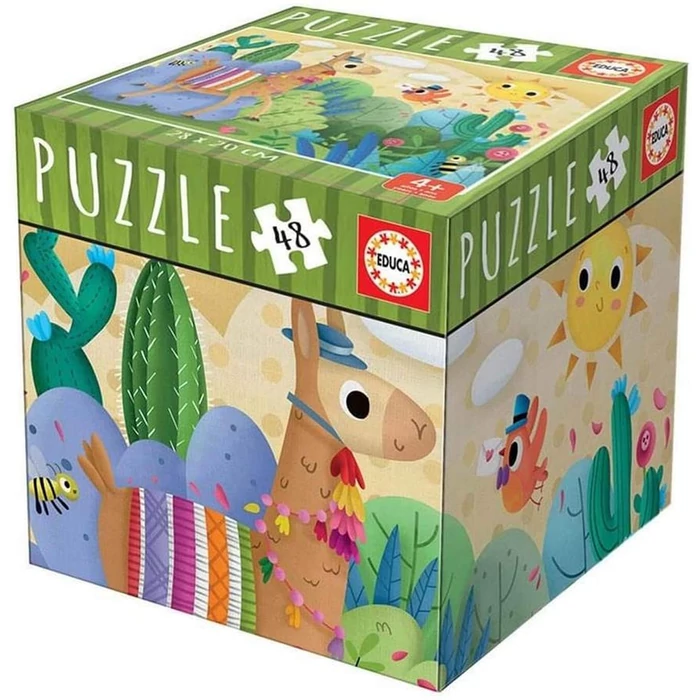 Educa 18075 - Mini box - Láma - 48 db-os puzzle