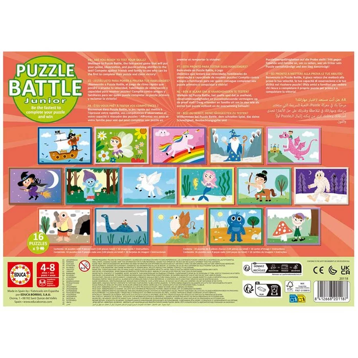 Educa Puzzle párbaj Junior társasjáték - Fantázia (20118)